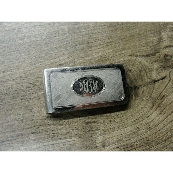 "MBH" Engraved Money Clip Stainless Steel Credit Card Cash ID Holder Silver - Picture 2 of 12